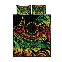 Cook Islands 15 Stars Quilt Bed Set Kuki Airani Polynesian Tribal Wave Tattoo LT9 - Polynesian Pride