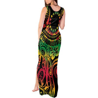Cook Islands 15 Stars Tank Maxi Dress Kuki Airani Polynesian Tribal Wave Tattoo LT9 - Polynesian Pride