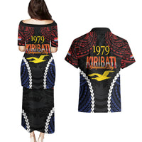 Kiribati 45th Anniversary Independence Day Couples Matching Puletasi and Hawaiian Shirt Since 1979 LT9 - Polynesian Pride