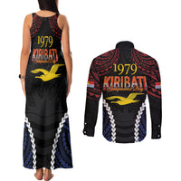 Kiribati 45th Anniversary Independence Day Couples Matching Tank Maxi Dress and Long Sleeve Button Shirt Since 1979 LT9 - Polynesian Pride