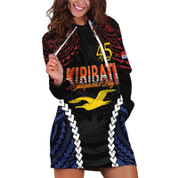 Kiribati 45th Anniversary Independence Day Hoodie Dress Since 1979 LT9 Black - Polynesian Pride
