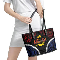 Kiribati 45th Anniversary Independence Day Leather Tote Bag Since 1979 LT9 - Polynesian Pride