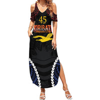 Kiribati 45th Anniversary Independence Day Summer Maxi Dress Since 1979 LT9 Women Black - Polynesian Pride