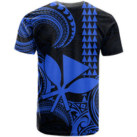Custom King Kamehameha Day Hawaii T Shirt Paradise of the Pacific Tribal Kakau Blue LT9 - Polynesian Pride