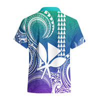 Custom King Kamehameha Day Hawaii Hawaiian Shirt Paradise of the Pacific Tribal Kakau - Gradient LT9 - Polynesian Pride