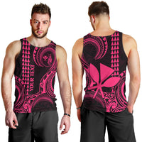 Custom King Kamehameha Day Hawaii Men Tank Top Paradise of the Pacific Tribal Kakau - Pink LT9 - Polynesian Pride