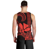 Custom King Kamehameha Day Hawaii Men Tank Top Paradise of the Pacific Tribal Kakau - Red LT9 - Polynesian Pride