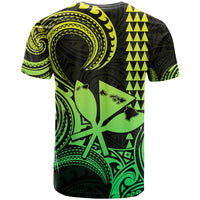 King Kamehameha Day Hawaii T Shirt Paradise of the Pacific Tribal Kakau with Kanaka Maoli Lime LT9 - Polynesian Pride