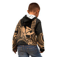 King Kamehameha Day Hawaii Kid Hoodie Paradise of the Pacific Tribal Kakau with Kanaka Maoli - Nude LT9 - Polynesian Pride