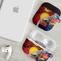 Flag of Kiribati Polynesian Pattern AirPods Case Est 1979 With Tropical Flowers - Polynesian Pride