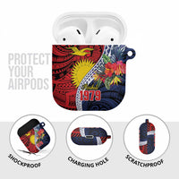Flag of Kiribati Polynesian Pattern AirPods Case Est 1979 With Tropical Flowers - Polynesian Pride