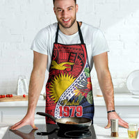 Flag of Kiribati Polynesian Pattern Apron Est 1979 With Tropical Flowers - Polynesian Pride