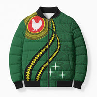 Manua Islands Polynesian Style Bomber Puffer Jacket LT9 Unisex Green - Polynesian Pride