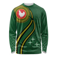 Manua Islands Polynesian Style Long Sleeve Shirt LT9 Unisex Green - Polynesian Pride