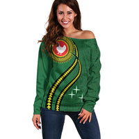 Manua Islands Polynesian Style Off Shoulder Sweater