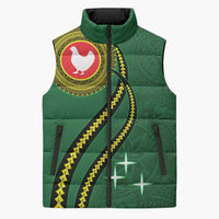 Manua Islands Polynesian Style Sleeveless Puffer Jacket LT9 Unisex Green - Polynesian Pride