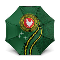 Manua Islands Polynesian Style Umbrella LT9 One Size Folded 11.42 inch Opened Diameter 37.4 inch Green - Polynesian Pride