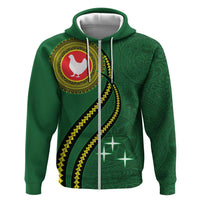 Manua Islands Polynesian Style Zip Hoodie