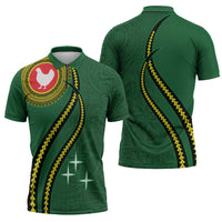 Manua Islands Polynesian Style Zipper Polo Shirt LT9 - Polynesian Pride