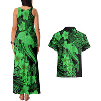 Aloha Hawaii Couples Matching Tank Maxi Dress And Hawaiian Shirt Hammerhead Shark Tattoo Polynesian Summer - Green LT9 - Polynesian Pride