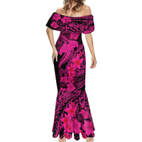 Aloha Hawaii Mermaid Dress Hammerhead Shark Tattoo Polynesian Summer - Pink LT9 - Polynesian Pride