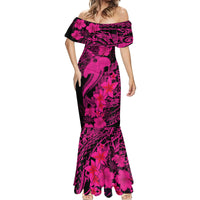 Aloha Hawaii Mermaid Dress Hammerhead Shark Tattoo Polynesian Summer - Pink LT9 - Polynesian Pride