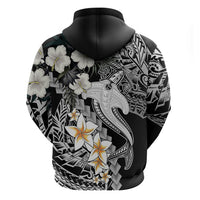 Aloha Hawaii Hoodie Hammerhead Shark Tattoo Polynesian Summer - White LT9 - Polynesian Pride