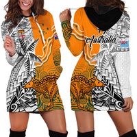 Fiji Australia Rugby Hoodie Dress World Cup 2023 Polynesia Tapa Mixed Indigenous Aboriginal LT9 - Polynesian Pride