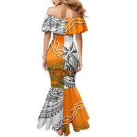 Fiji Australia Rugby Mermaid Dress World Cup 2023 Polynesia Tapa Mixed Indigenous Aboriginal LT9 - Polynesian Pride