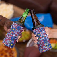 Filipino Maligayang Pasko 4 in 1 Can Cooler Tumbler Pacific Patchwork Xmas Vibes LT9 - Polynesian Pride