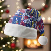 Filipino Maligayang Pasko Christmas Santa Hat Pacific Patchwork Xmas Vibes - Polynesian Pride