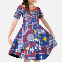 Filipino Maligayang Pasko Family Matching Long Sleeve Bodycon Dress and Hawaiian Shirt Pacific Patchwork Xmas Vibes - Polynesian Pride