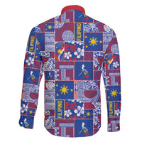 Filipino Maligayang Pasko Family Matching Short Sleeve Bodycon Dress and Hawaiian Shirt Pacific Patchwork Xmas Vibes - Polynesian Pride