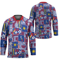 Filipino Maligayang Pasko Hockey Jersey Pacific Patchwork Xmas Vibes LT9 - Polynesian Pride