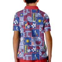 Filipino Maligayang Pasko Kid Polo Shirt Pacific Patchwork Xmas Vibes LT9 - Polynesian Pride