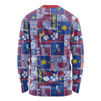 Filipino Maligayang Pasko Long Sleeve Shirt Pacific Patchwork Xmas Vibes LT9 - Polynesian Pride