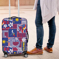 Filipino Maligayang Pasko Luggage Cover Pacific Patchwork Xmas Vibes - Polynesian Pride