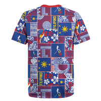 Filipino Maligayang Pasko Rugby Jersey Pacific Patchwork Xmas Vibes LT9 - Polynesian Pride
