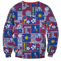 Filipino Maligayang Pasko Sweatshirt Pacific Patchwork Xmas Vibes LT9 - Polynesian Pride