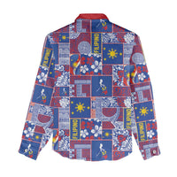 Filipino Maligayang Pasko Women Casual Shirt Pacific Patchwork Xmas Vibes - Polynesian Pride