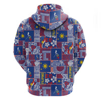 Filipino Maligayang Pasko Zip Hoodie Pacific Patchwork Xmas Vibes LT9 - Polynesian Pride