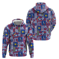Filipino Maligayang Pasko Zip Hoodie Pacific Patchwork Xmas Vibes LT9 - Polynesian Pride