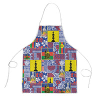 New Caledonia Joyeux Noel Apron Pacific Patchwork Xmas Vibes LT9 Blue - Polynesian Pride