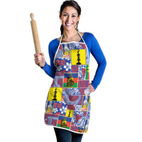New Caledonia Joyeux Noel Apron Pacific Patchwork Xmas Vibes LT9 - Polynesian Pride