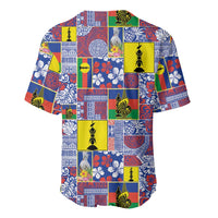 New Caledonia Joyeux Noel Baseball Jersey Pacific Patchwork Xmas Vibes LT9 - Polynesian Pride