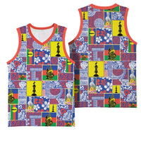 New Caledonia Joyeux Noel Basketball Jersey Pacific Patchwork Xmas Vibes LT9 - Polynesian Pride