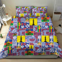 New Caledonia Joyeux Noel Bedding Set Pacific Patchwork Xmas Vibes - Polynesian Pride