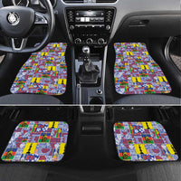 New Caledonia Joyeux Noel Car Mats Pacific Patchwork Xmas Vibes LT9 Set 4pcs Blue - Polynesian Pride