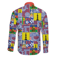 New Caledonia Joyeux Noel Family Matching Short Sleeve Bodycon Dress and Hawaiian Shirt Pacific Patchwork Xmas Vibes - Polynesian Pride