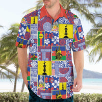 New Caledonia Joyeux Noel Hawaiian Shirt Pacific Patchwork Xmas Vibes LT9 - Polynesian Pride